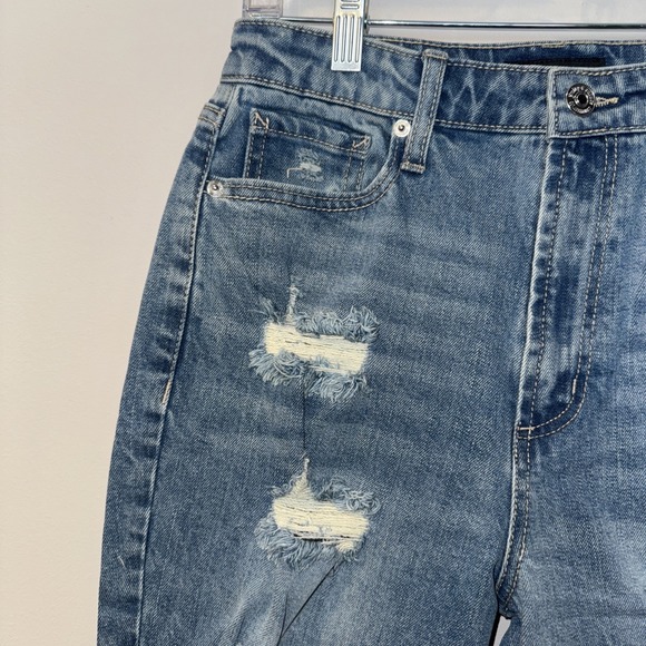 Juicy Couture NWT Pink JC Belt Look Scarf Med Blue Destroyed Venice Jeans Sz‎ 28 - Picture 7 of 11